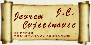 Jevrem Cvjetinović vizit kartica